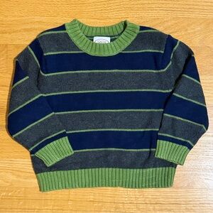 Talbot’s Kids Green and Blue Striped Toddler 2T Sweater
